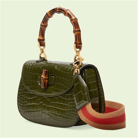 borsa gucci alligatore|Gucci alligator purse.